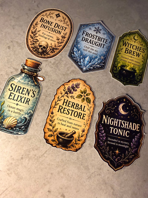 Dark Magic Potion Labels | Witch Potion Stickers