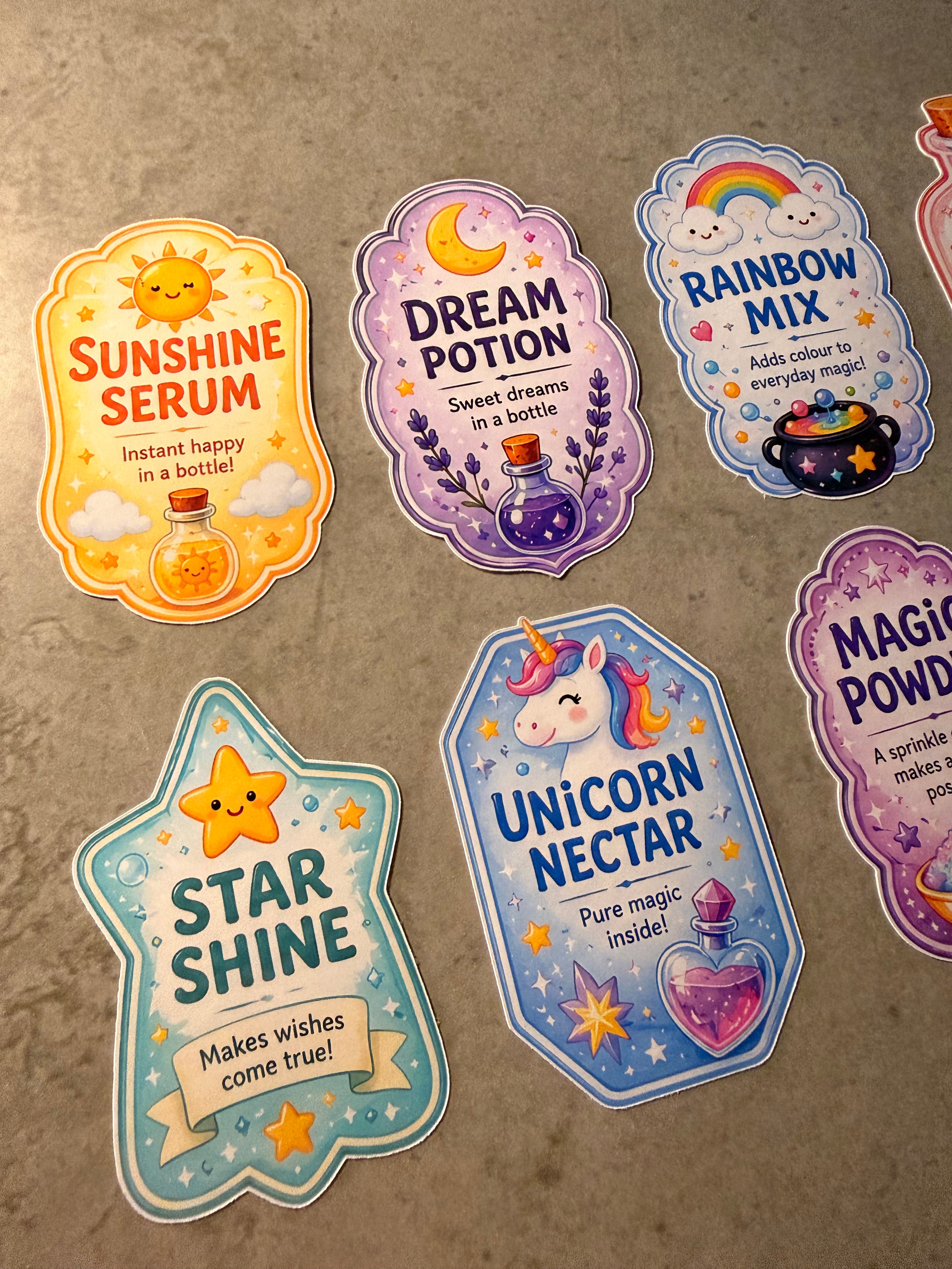 Magic Potion Labels | Splash Resistant Stickers