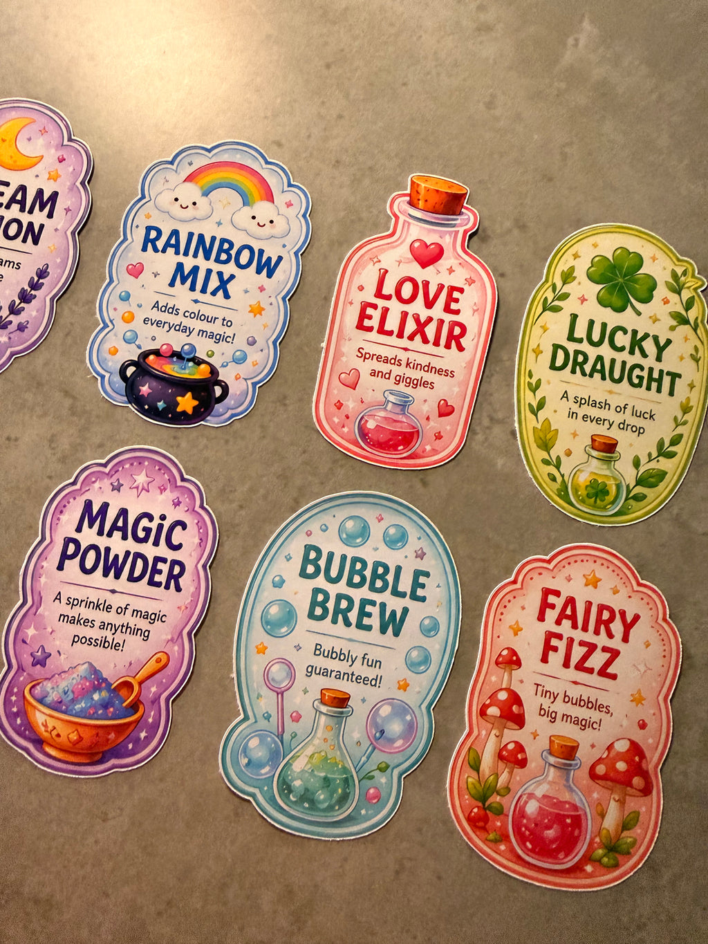 Magic Potion Labels | Splash Resistant Stickers