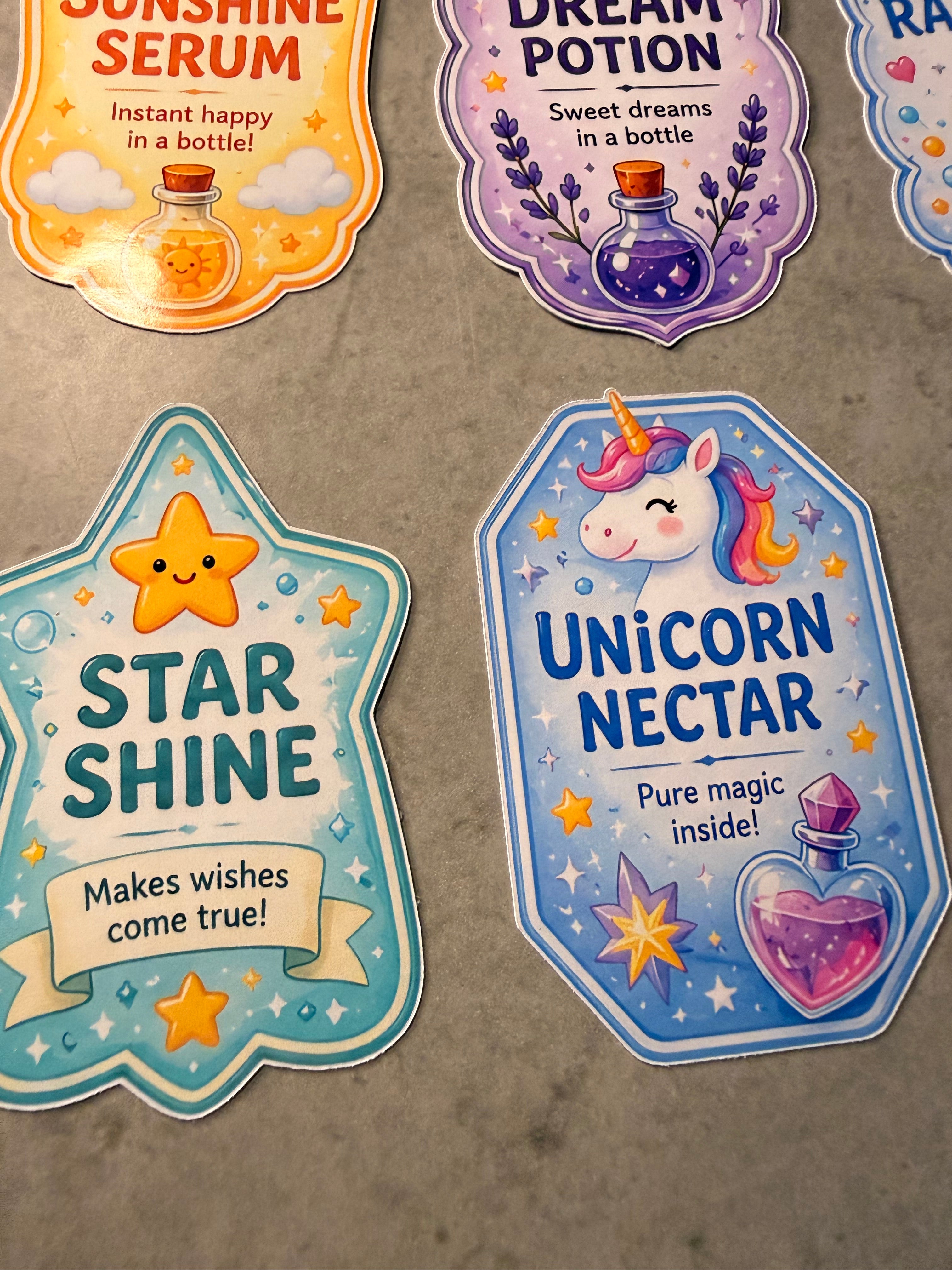 Magic Potion Labels | Splash Resistant Stickers